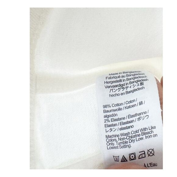 J. Crew Girl's Cropped Denim Trucker Jacket Long Sleeve in White Size XL NWT - Picture 9 of 10